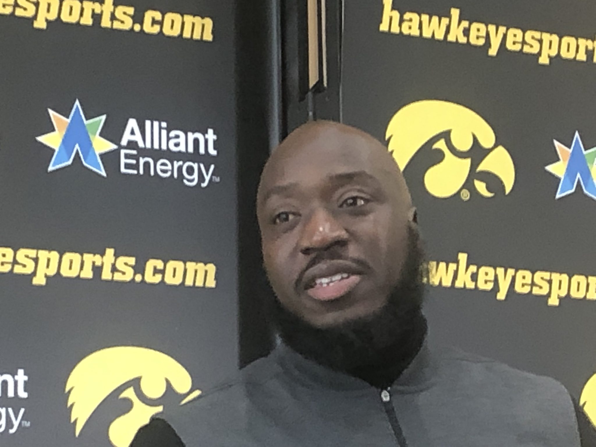Abdul Hodge reunites with Iowa media to talk about his new role as Iowa TE coach Hawk Fanatic