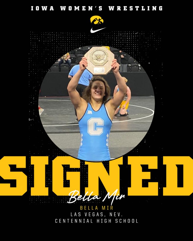 Bella Mir signs letter of intent with Iowa women's wrestling program - Hawk Fanatic