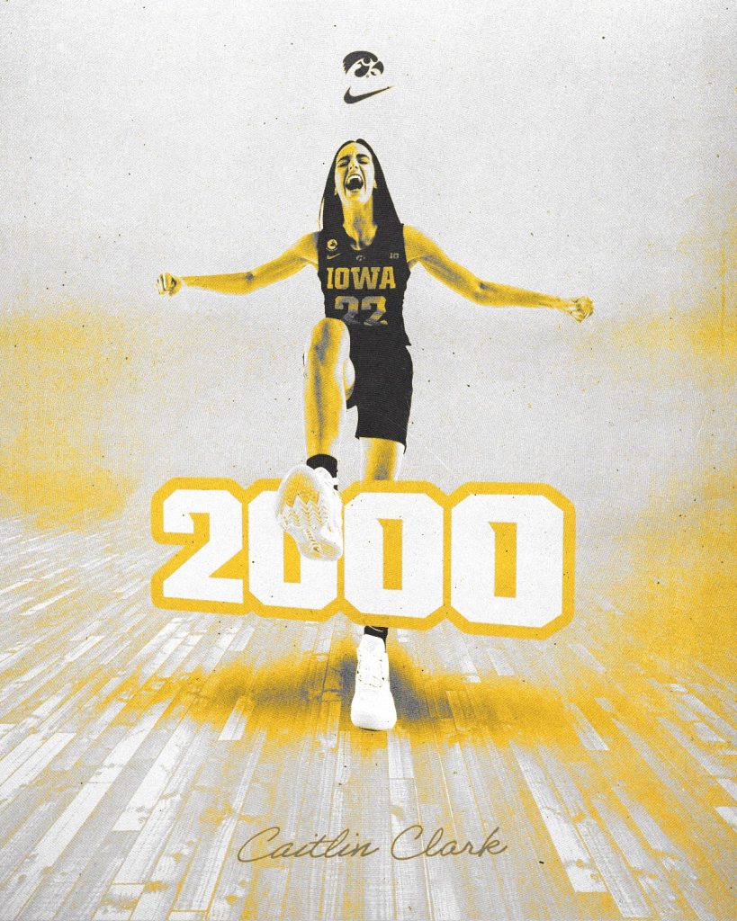 Caitlin Clark surpasses 2,000 career points as Iowa women crush ...