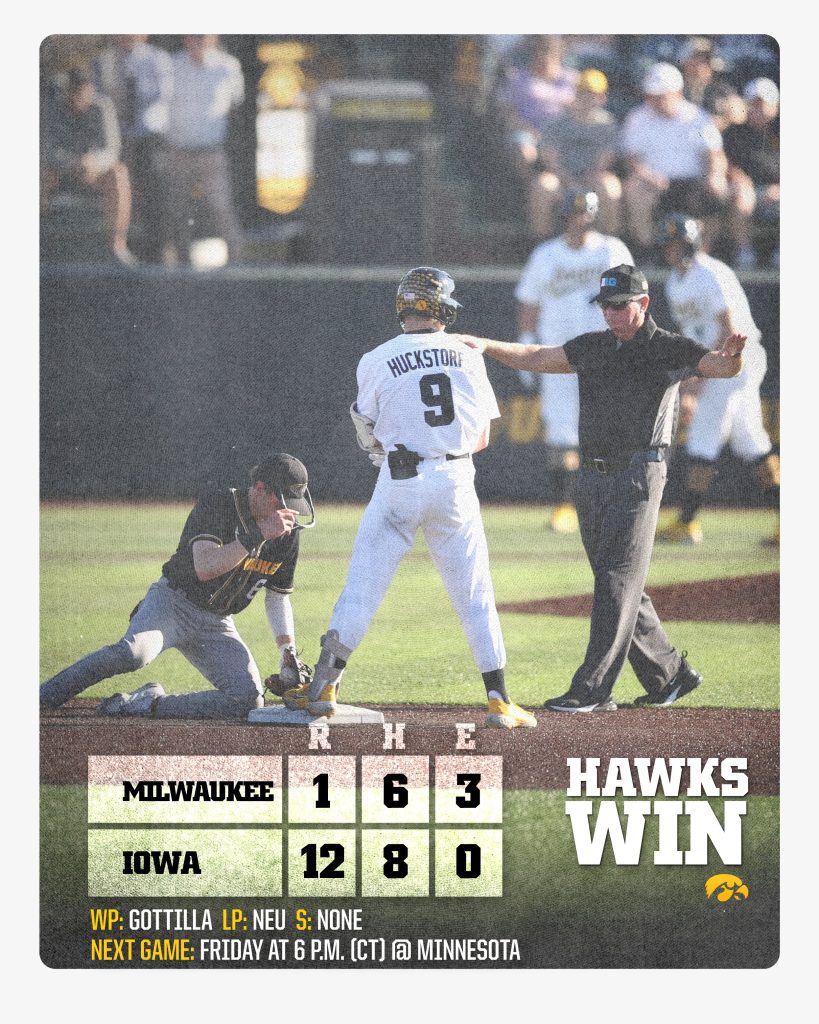 Iowa baseball defeats Illinois State 7-4 at Duane Banks Field - Hawk Fanatic