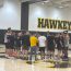 men practice huddle