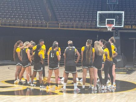 women practice huddle july 8
