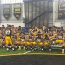 iowa players on bleachers